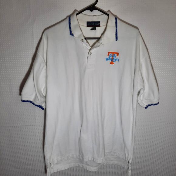Dolphin Cove L Lady Volunteers Polo Shirt White Embroidered VTG Tennessee Tee - Picture 1 of 6
